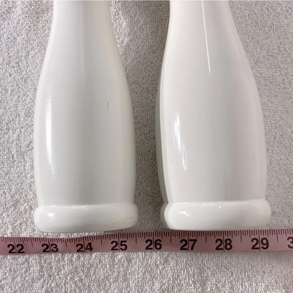 White Painted Wood Salt & Pepper Mills Grinders - Picture 10 of 11